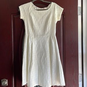 White Short Sleeve Dress